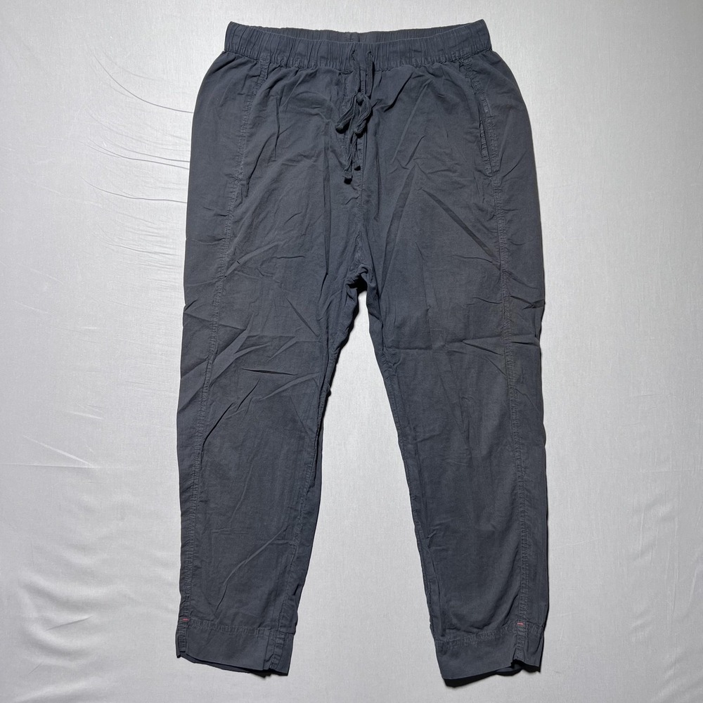 Xirena Cotton Drawstring Pants Womens Medium Faded Black Elastic Waist High Rise